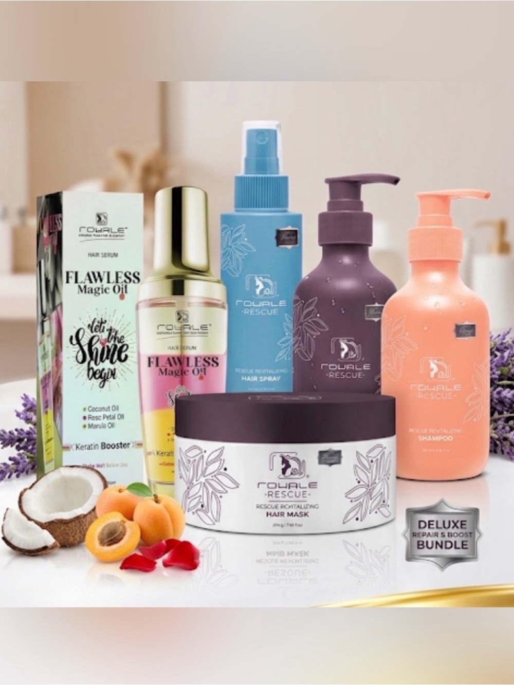 🔥Ultimate Royale BUNDLE🔥 Serum, Mask, Hairspray, & Shampoo & Conditioner